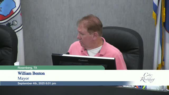 Rosenberg council holds closed session on potential property transaction, returns with no action