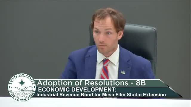 Commission extends inducement resolution for Mesa Film Studios while land‑use lawsuit proceeds