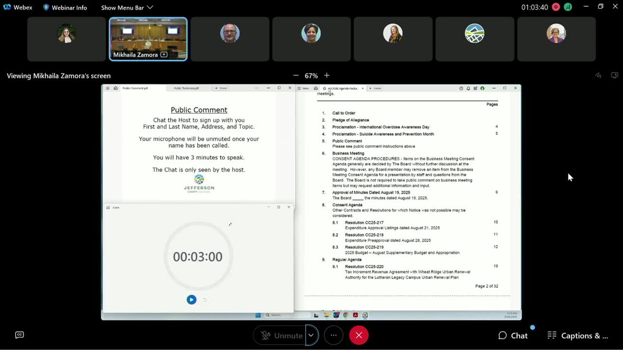 Jefferson County revokes resolution language tied to Wheat Ridge TIF to remove inaccurate IHO recital