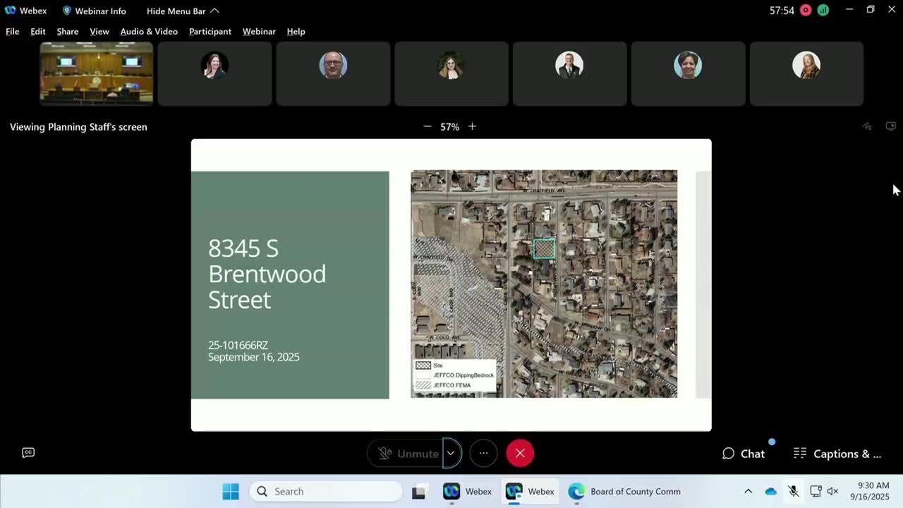 Commissioners approve rezoning for 8345 South Brentwood to allow duplex; staff flagged CMP density conflict