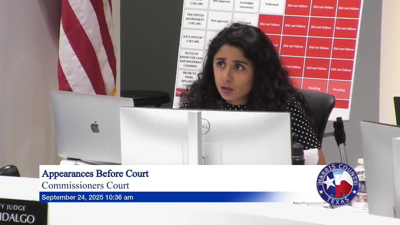 Harris County Budget Meeting Highlights Community Calls for Balance Between Law Enforcement and Social Services