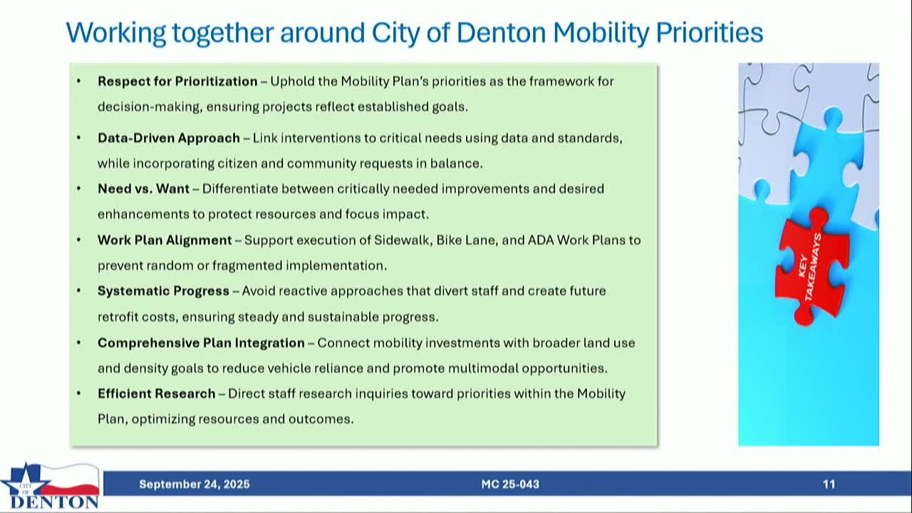 City Staff Discusses Community Engagement Challenges and Mobility Plan Alignment