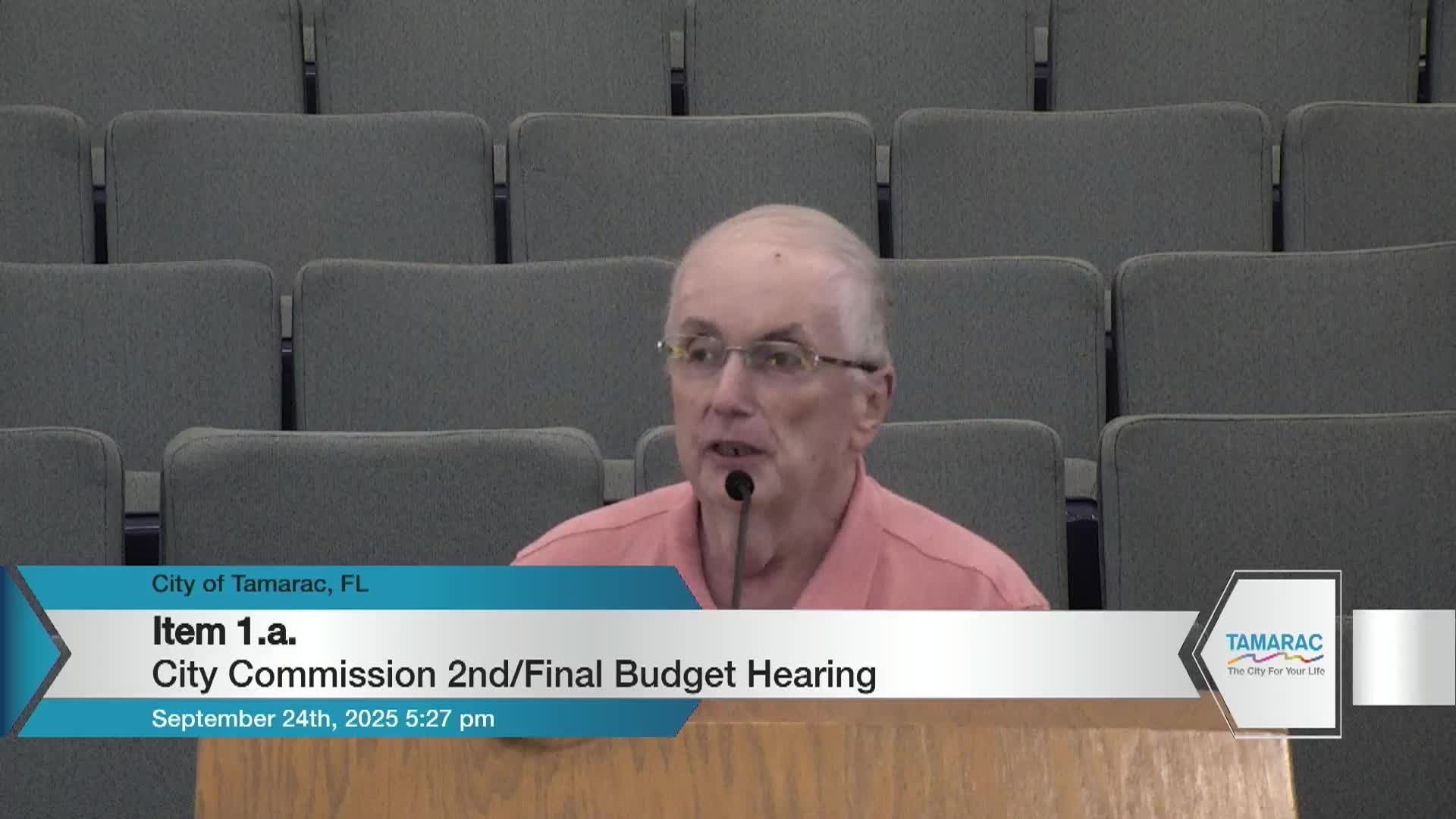 Tamarac Commission Discusses Property Tax Rate Amid Declining Home Values