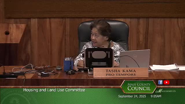 Maui County Council Advances Bill 40 2025 on Residential Workforce Housing Units