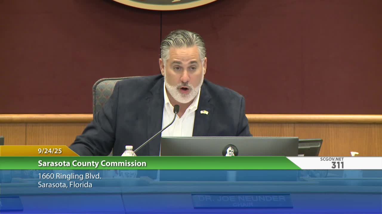 Sarasota County Commissioners Hold Final Public Hearing on Fiscal Year 2026 Budget