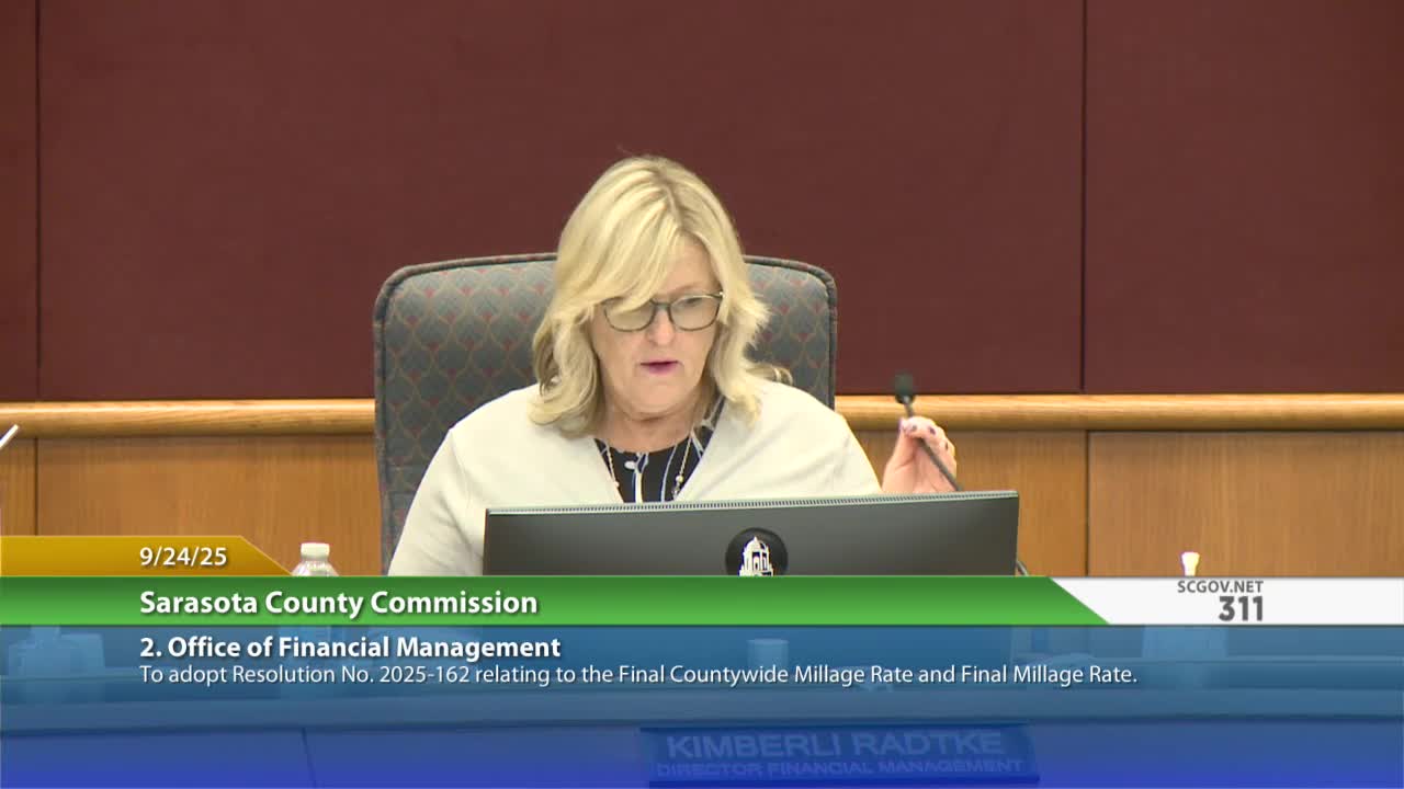 County Adopts Final Millage Rate Increase and Budget for Fiscal Year 2026