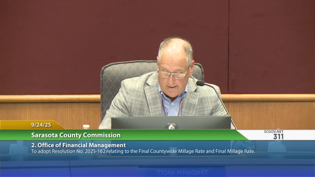 Sarasota Commission Adopts Fiscal Year 2026 Budget and Mosquito Management Plan