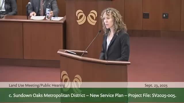 Sundown Oaks Metropolitan District Proposals Aimed at Financing Highway 86 Improvements