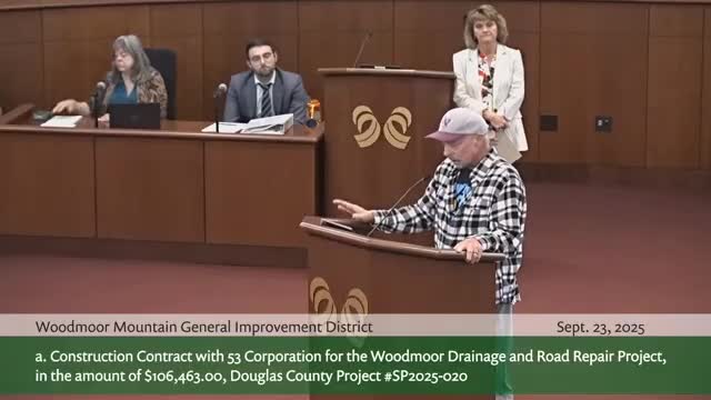 Douglas County board approves Woodmore Mountain drainage project delay for new leadership