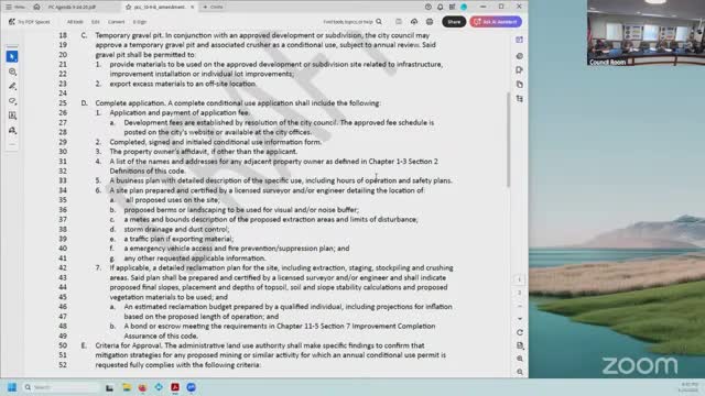 City Council Discusses Gravel Pit Development and Neighbor Notification Policies