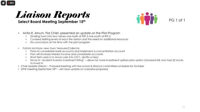 Acton Fire Chief Presents Pilot Program Changes During Town Meeting