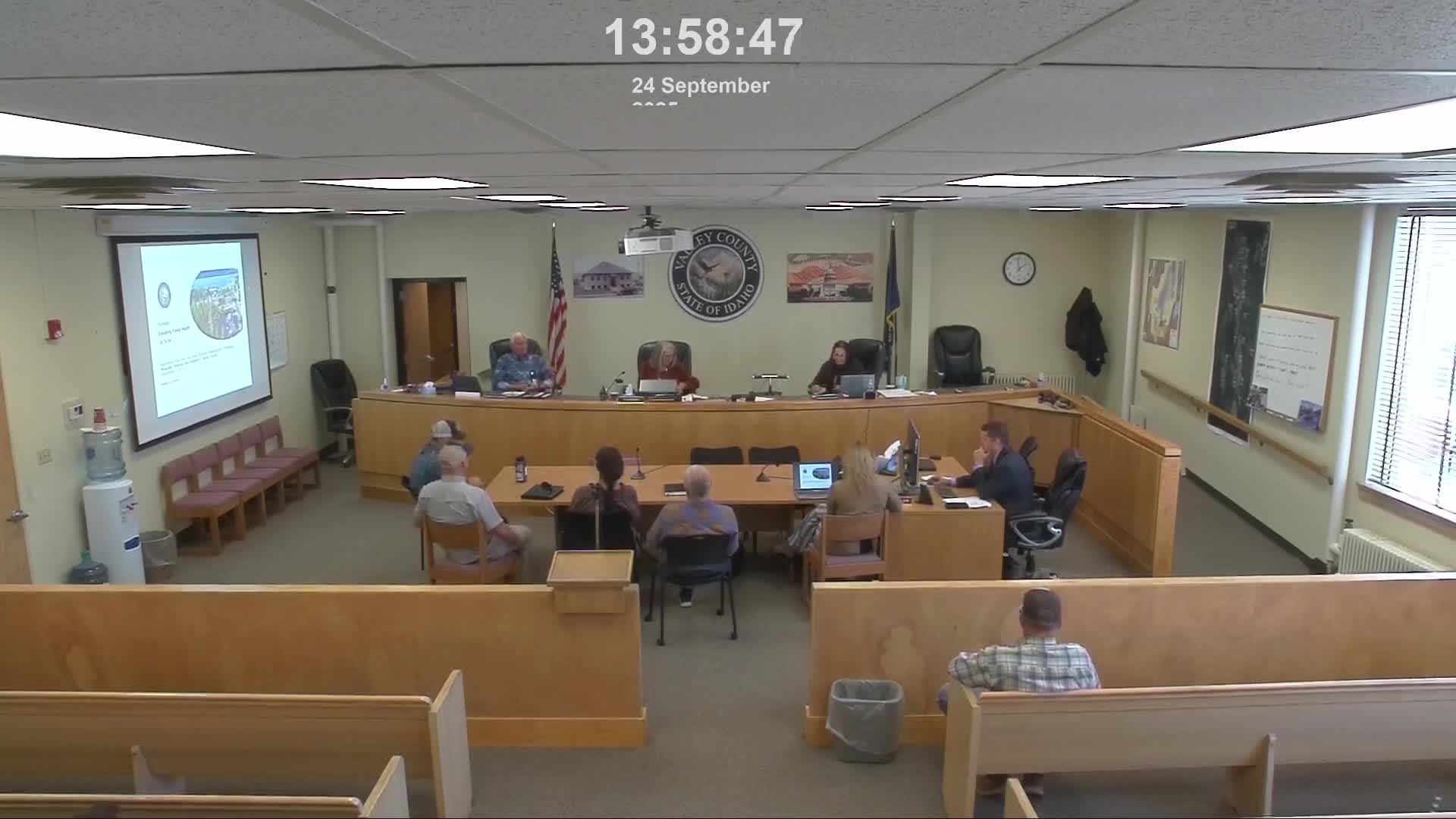 Forrester Discusses Woody Biomass Program with Valley County Officials