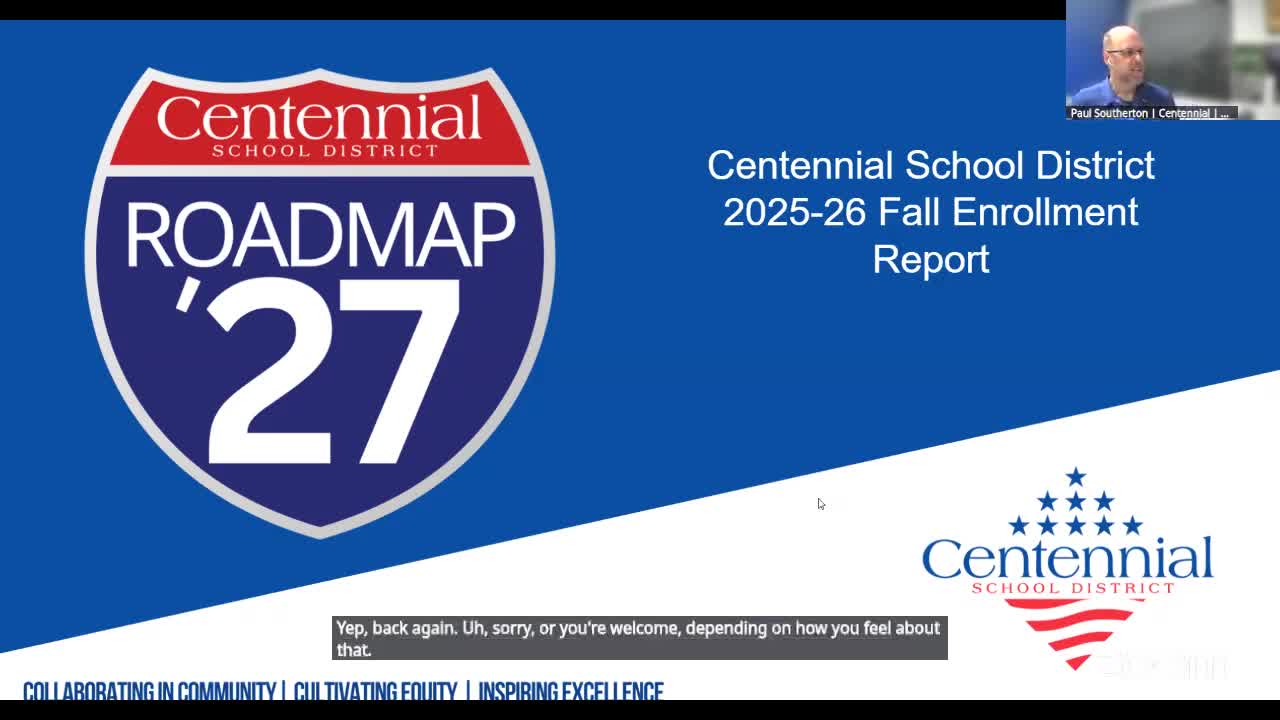 Centennial School District reports fall enrollment of 5464 students amid declining trends
