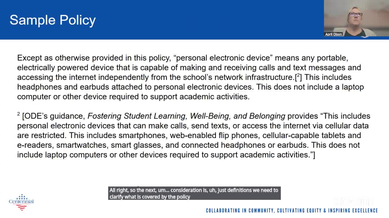 School Board Discusses Personal Electronic Device Policy Updates for Student Clarity