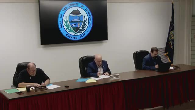 Crawford County Commissioners Approve Multiple Service Contracts and Budget Items