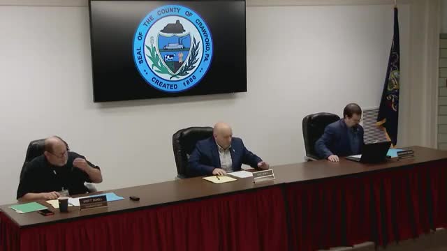 Crawford County Commissioners Approve Various Payments and Contracts During Meeting