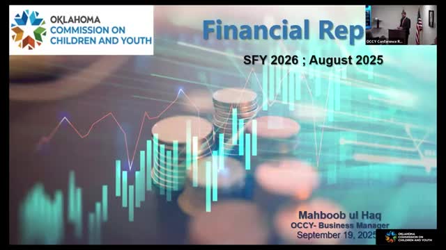 OCCY Reviews FY 2026 Financial Report and Proposes FY 2027 Budget Increases