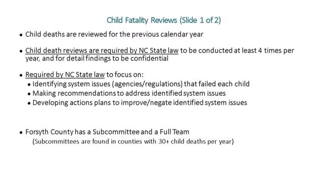 Child Death Review Team Analyzes 59 Cases in 2023 North Carolina Report