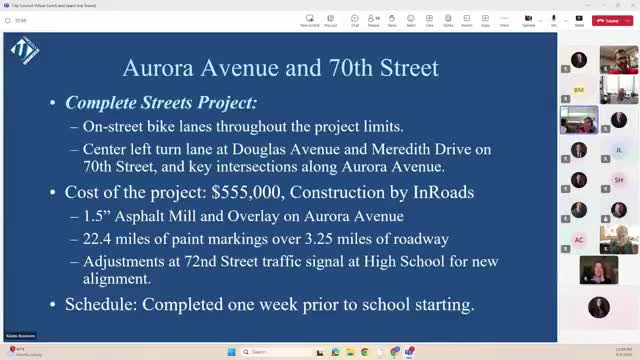 Aurora Avenue, 70th Street complete-streets project adds on-street bike lanes; some residents voice parking and turning concerns
