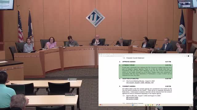 Resident raises concerns about Lakeview Park bike path and senior-center fees during Citizens Forum