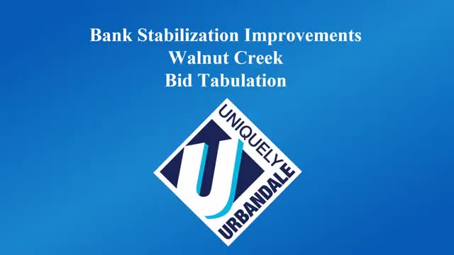 Council awards bank-stabilization contracts for Walnut and Gulfview creeks to low bidder