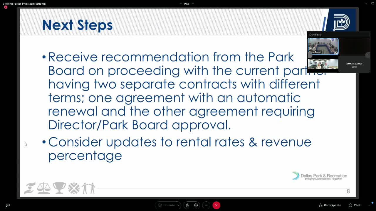 Dallas Council Reviews White Rock Boathouse Inc Contract Terms and Revenue Contributions
