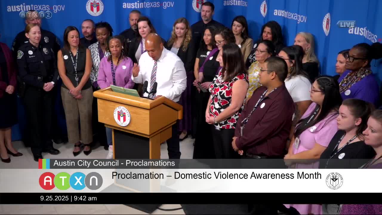 Austin Council Declares October 2025 Domestic Violence Awareness Month