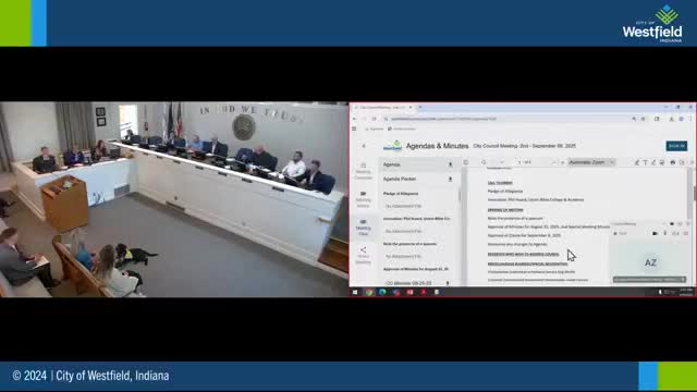 What the Westfield Common Council approved Sept. 8 — minutes, annexations, PUDs, bonds and recognitions