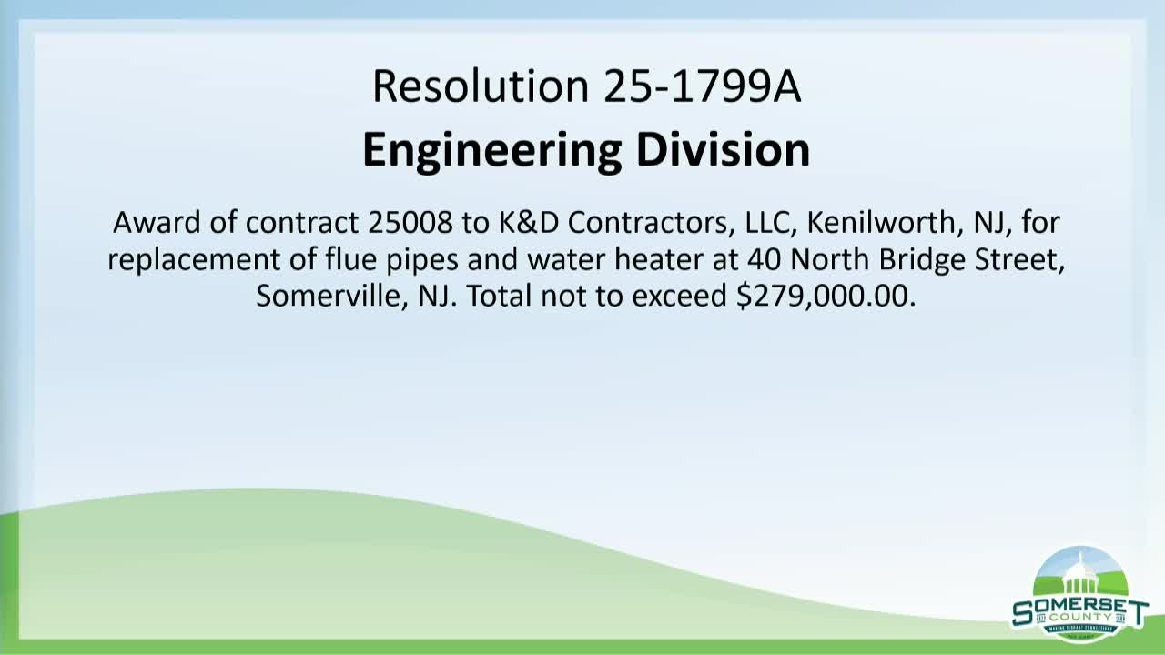 County awards Washington Valley Park access-road contract; start of paving may wait until spring