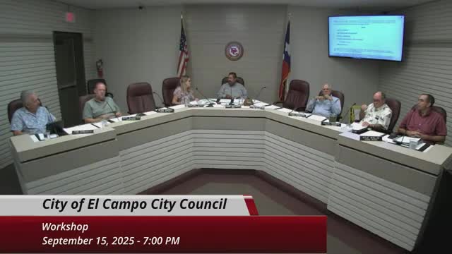 El Campo presents $28.7 million FY2026 budget; council to consider ordinance next week