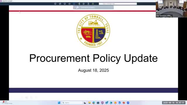 Tomball updates procurement policy to match new state bid threshold and raises departmental spending limits