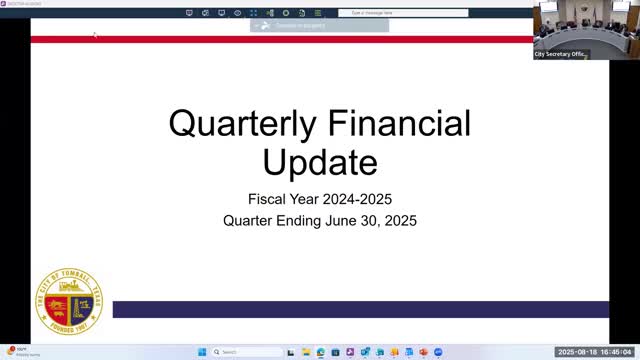 Tomball reports higher-than-budget sales tax and strong property-tax collections in third-quarter briefing