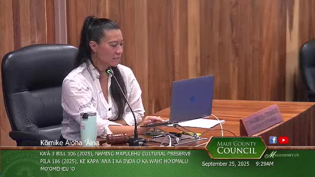 Maui Kalana Public Testimony Highlights Community Concerns on Affordable Housing Process
