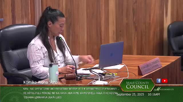 Hawaii Department of Personnel Services Discusses Hiring Process and Exemptions in Council Meeting