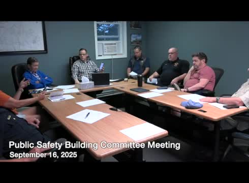 Public Safety Building Committee Discusses Meeting Space Design and Window Placement