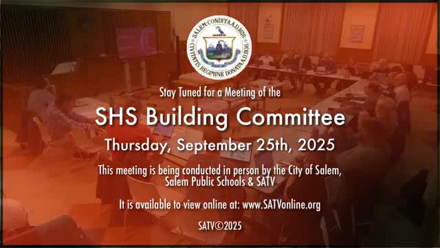 Salem High School Building Committee Reviews Landscape Design and Project Updates