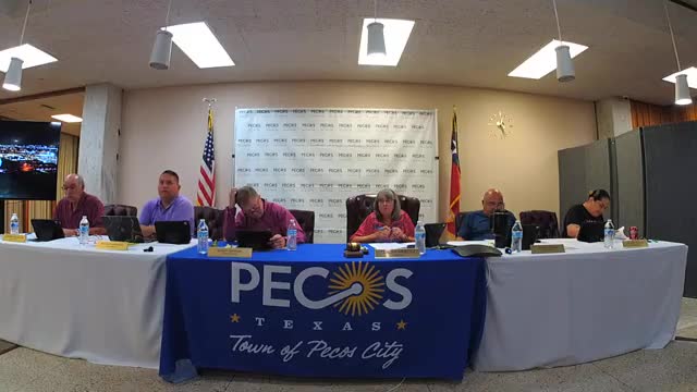 Pecos City Council Reviews Water Infrastructure Projects and Community Engagement Events