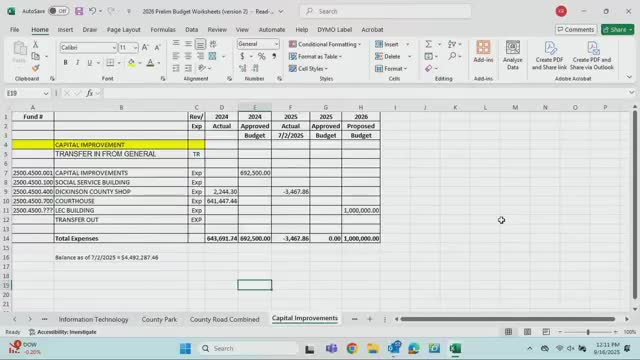 Commission earmarks $1 million for LEC repairs rather than pledge county tax levies for a loan