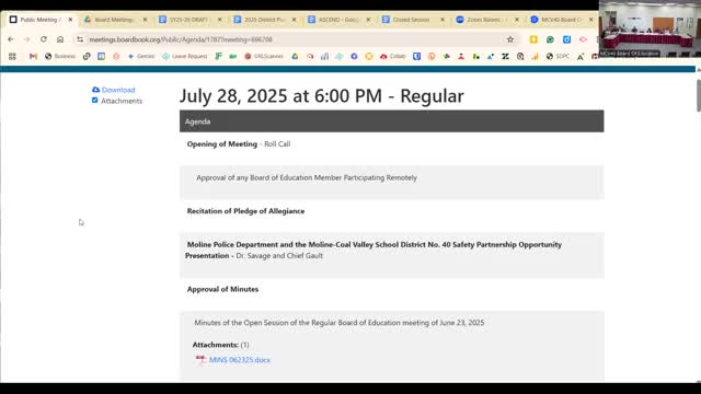 Board approves MOU to host police Skydio drone dock on Moline High School roof