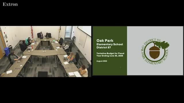 Oak Park D97 presents tentative budget showing modest revenue growth, reserves intact
