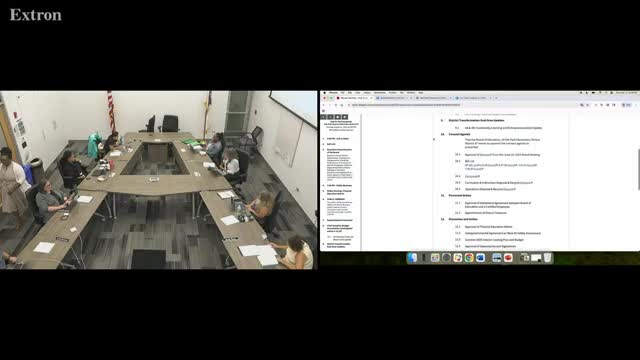 Board approves consent agenda, personnel settlement and appoints CFO as district treasurer