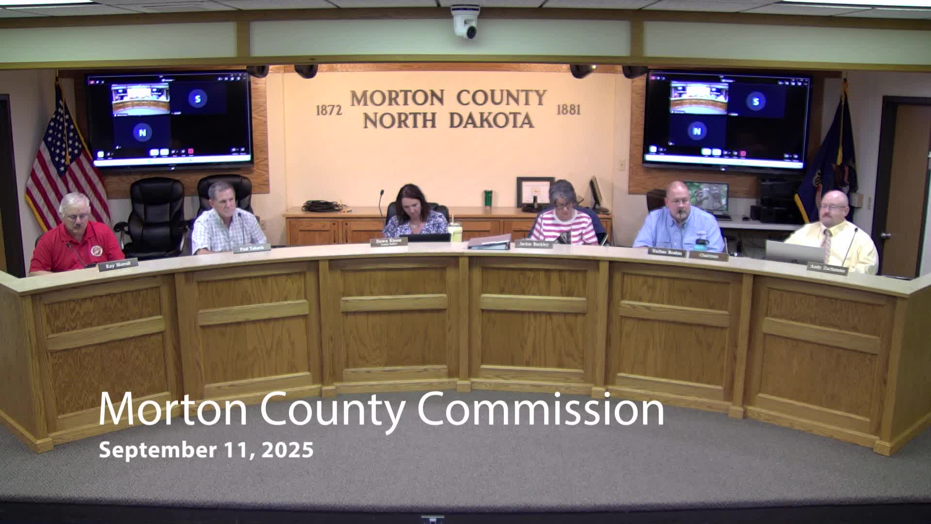 Morton County authorizes out‑of‑state travel to Caterpillar training for county engineer and road superintendent