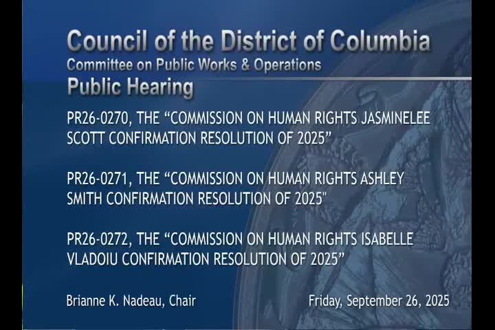 Council committee holds roundtable on seven nominees to D.C. Human Rights Commission