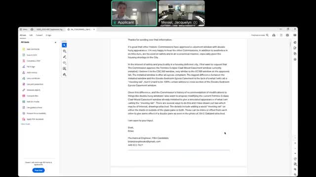 Commission continues review of window and exterior work at 204 East Oakland Avenue, asks for design details