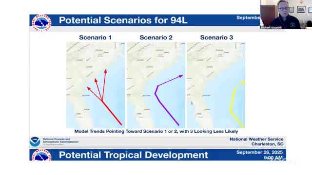 National Weather Service Charleston outlines three potential scenarios for future Imelda
