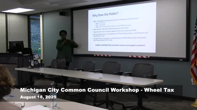 Michigan City leaders push wheel and excise tax to offset looming state cuts