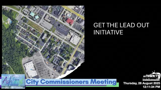 Ashland to host EPA service-line survey in September as part of "Get the Lead Out" initiative