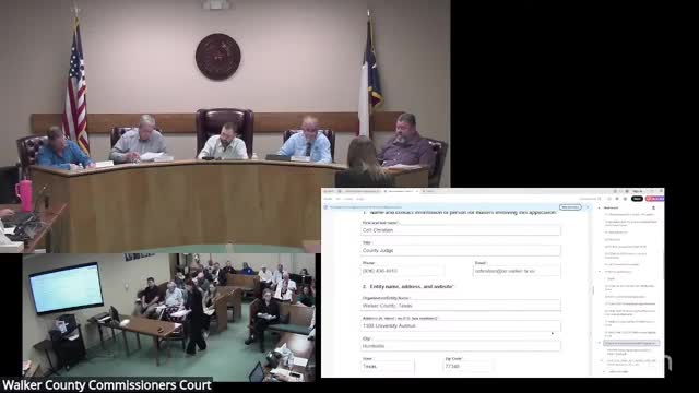 Walker County to submit application for rural travel assistance pilot grant to fund traffic and evacuation studies in Precinct 4