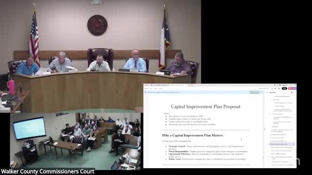 Commissioners discuss countywide capital improvement plan, direct staff to arrange consultant briefing