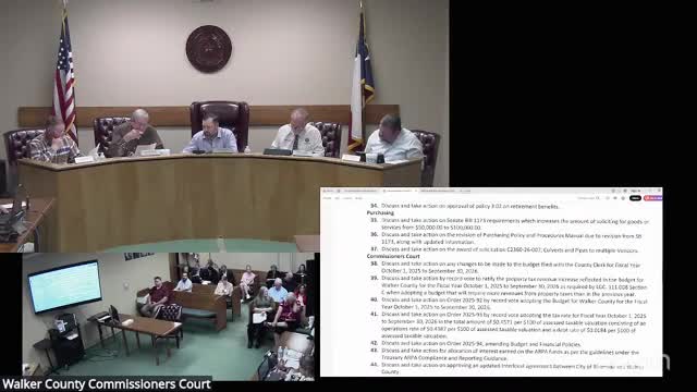 Walker County adopts $2025-26 budget and raises property tax rate to 0.4571 per $100